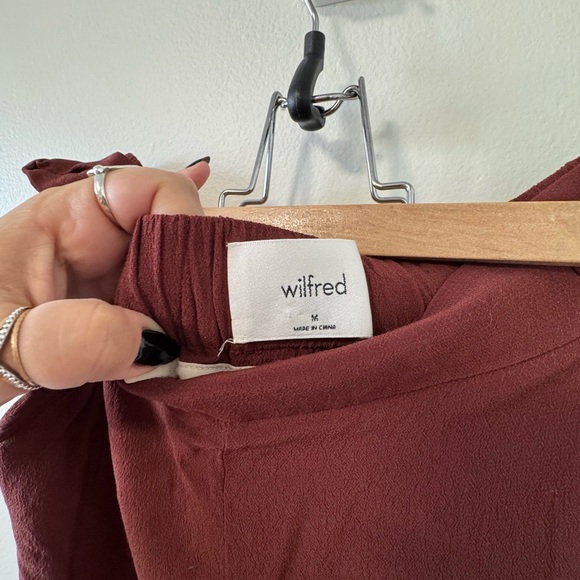 WILFRED | faun ankle pant - dark burgundy/maroon - Picture 3 of 8